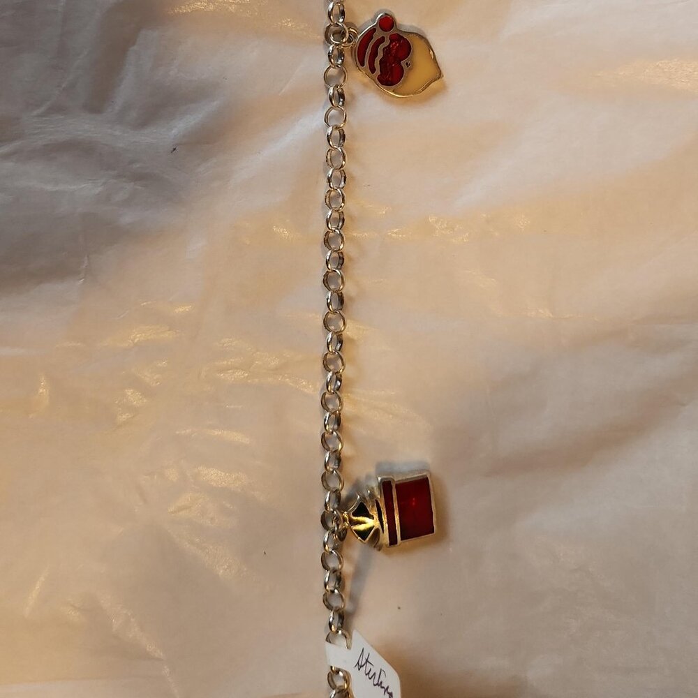 Sterling Silver Christmas bracelet.